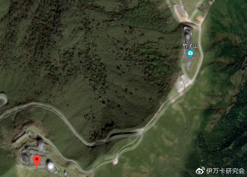 嵩山-竹子山雷达站卫星图