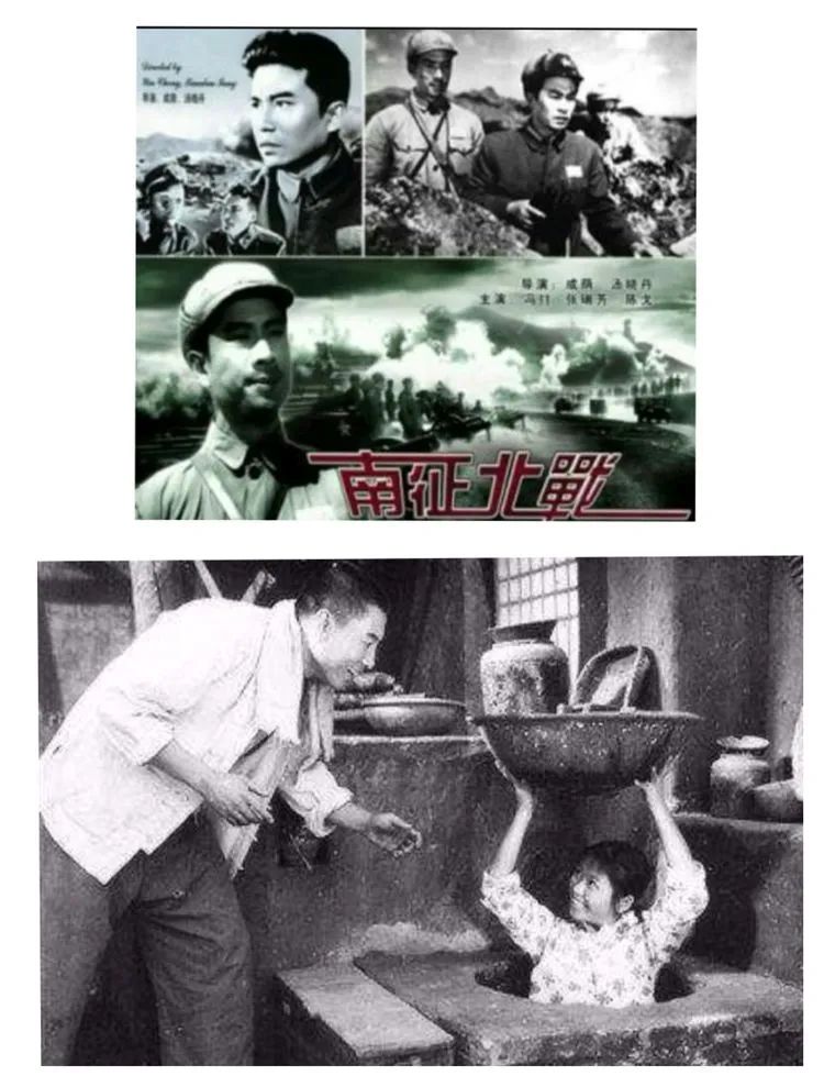 在部队大操场看跑片...