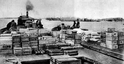 大量弹药运到长江北岸