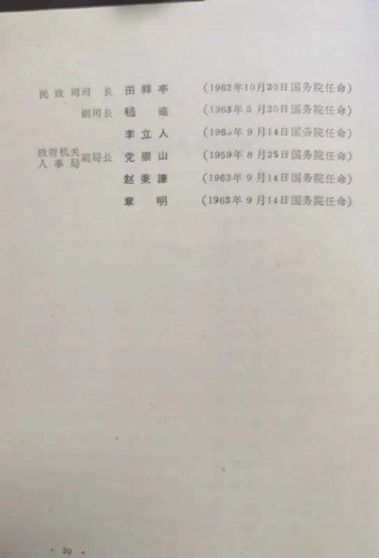 1963年底前的任命録