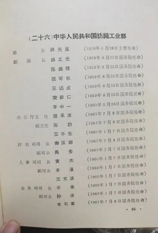 1963年底前的任命録