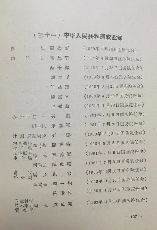 1963年底前的任命録