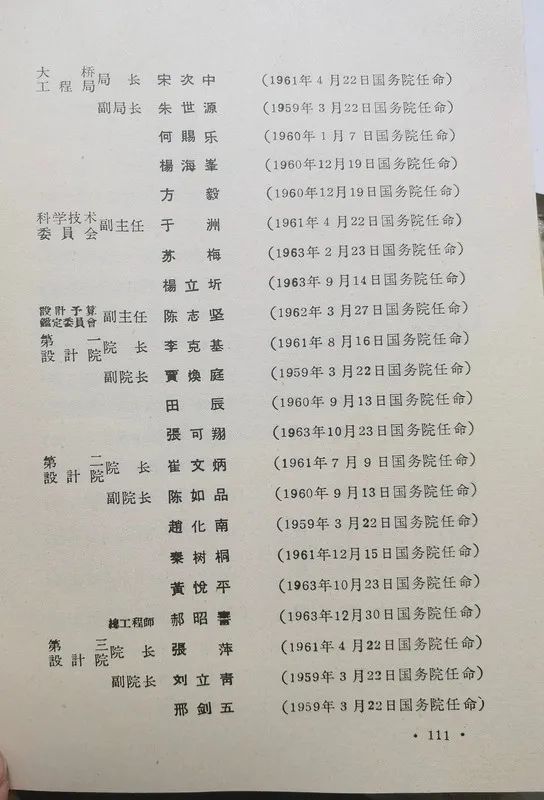 1963年底前的任命録