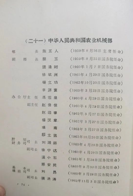 1963年底前的任命録