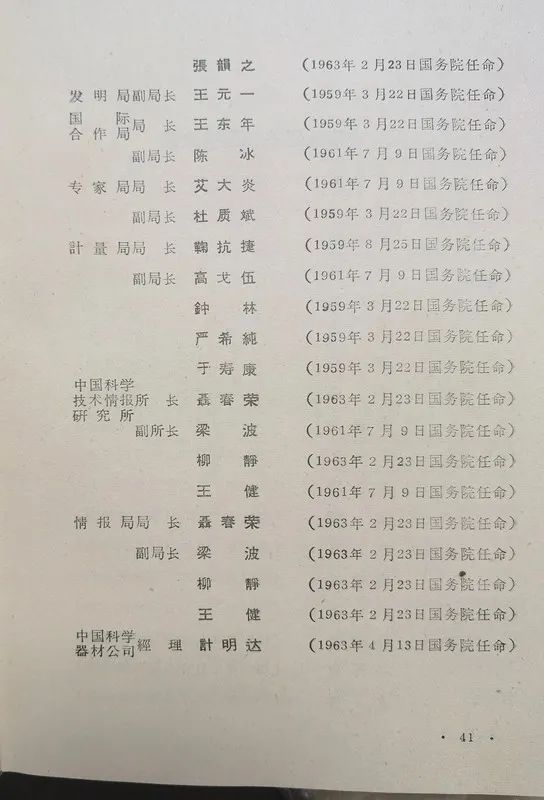 1963年底前的任命録