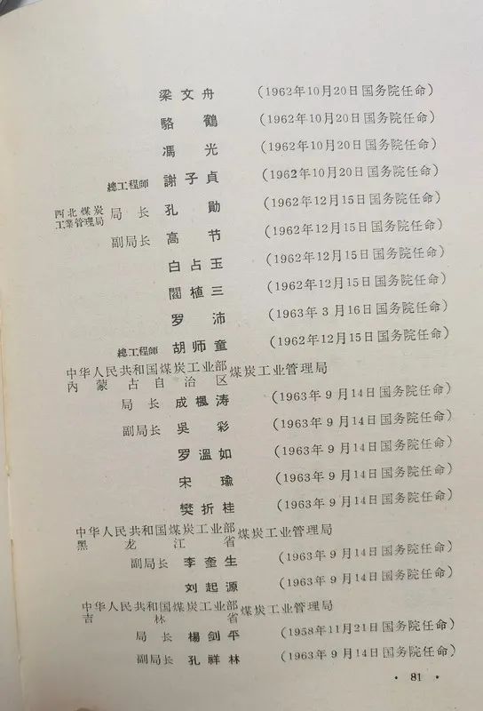 1963年底前的任命録