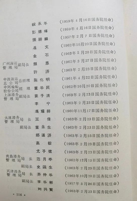 1963年底前的任命録