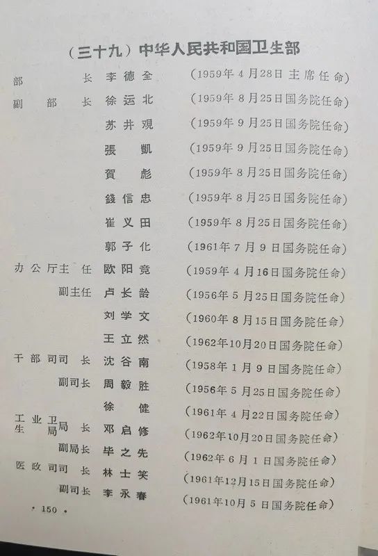 1963年底前的任命録