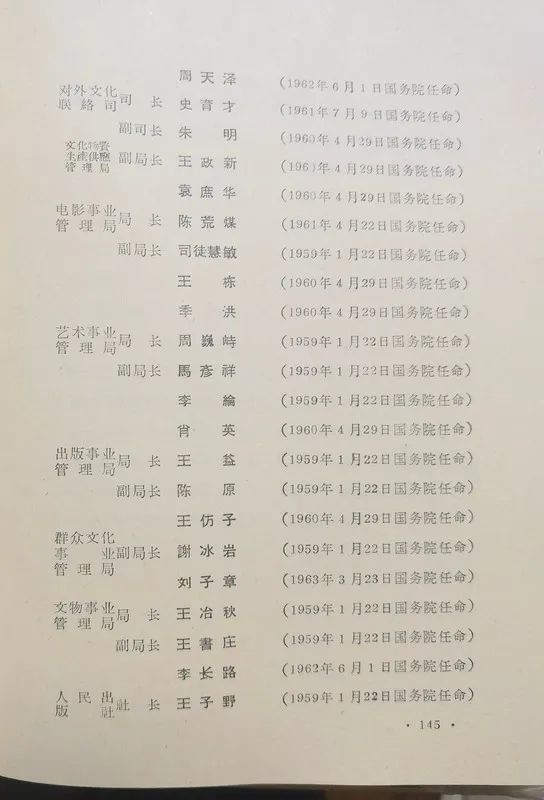 1963年底前的任命録