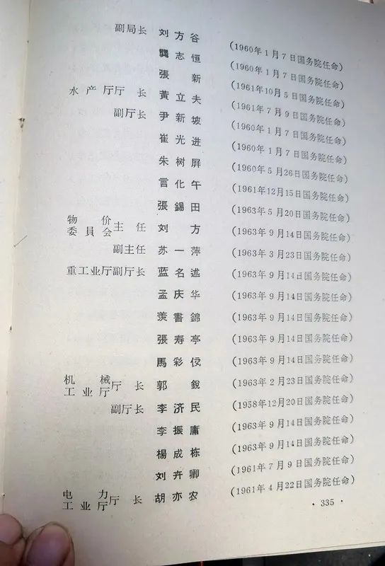 1963年底前的任命録（四）