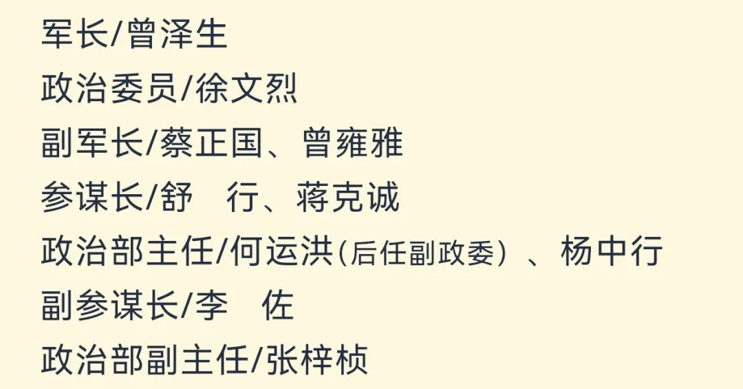 【军史资料】中国人民志愿军总部和各兵团（兵种）、军、师领导干部名单