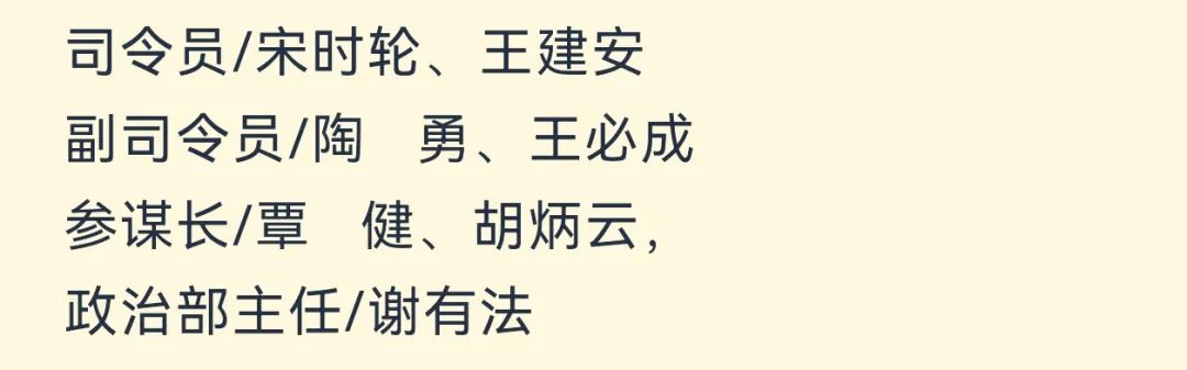 【军史资料】中国人民志愿军总部和各兵团（兵种）、军、师领导干部名单