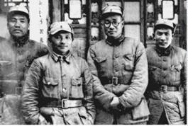 李达，邓小平，刘伯承，蔡树藩（左起：二野领导人）