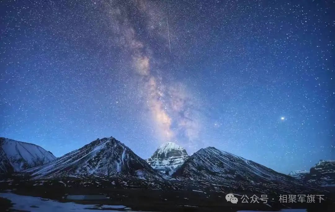 冈仁波齐彩虹飞架，雪域高原银鹰翱翔