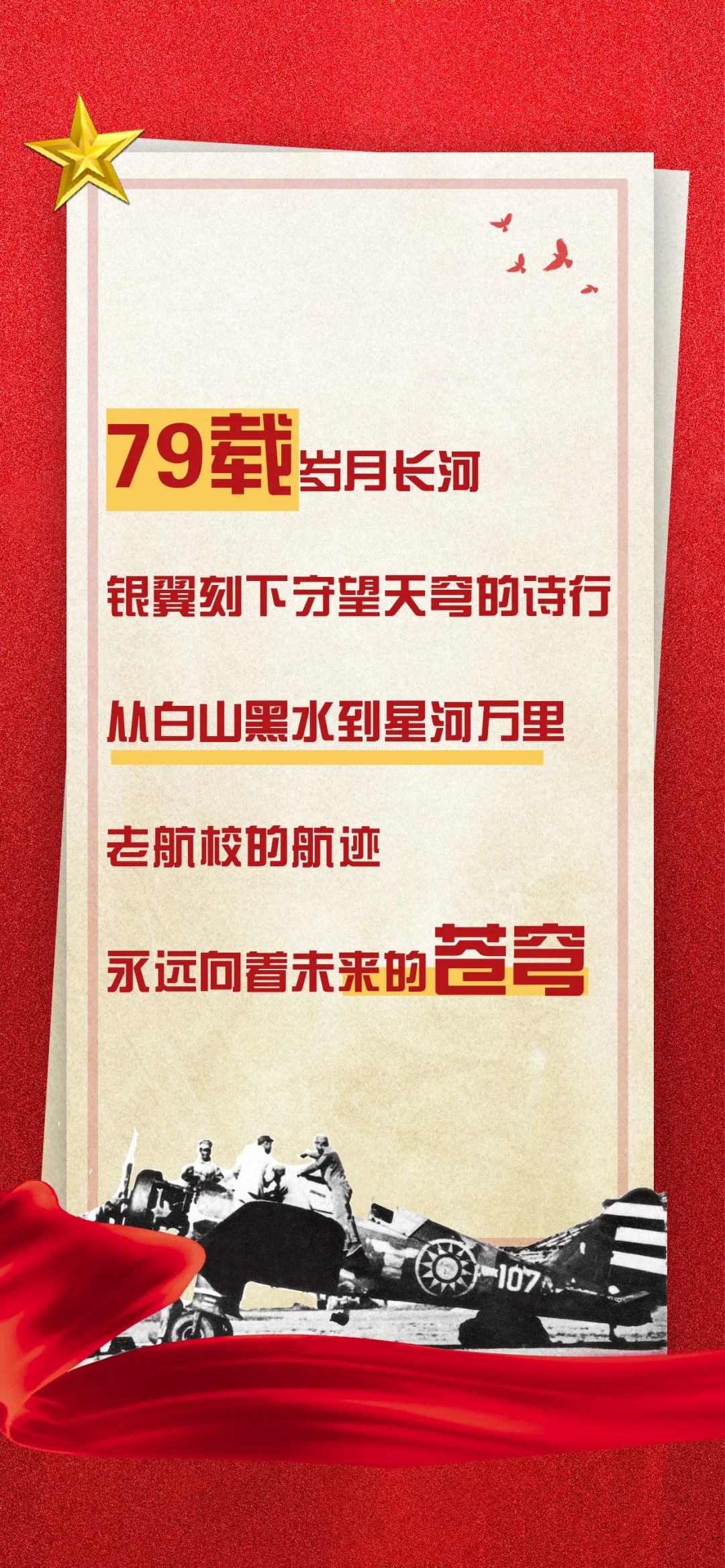 东北老航校79岁生日快乐！