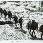 八路军一二九师向太行山挺进。